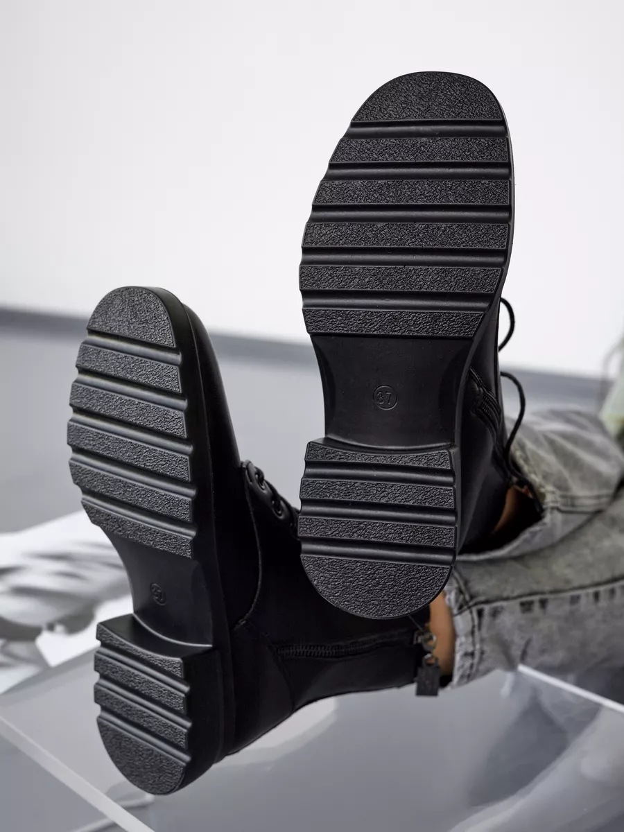 Ботинки женские демисезонные натуральная кожа на шнурках 42-DBU3-27-301k