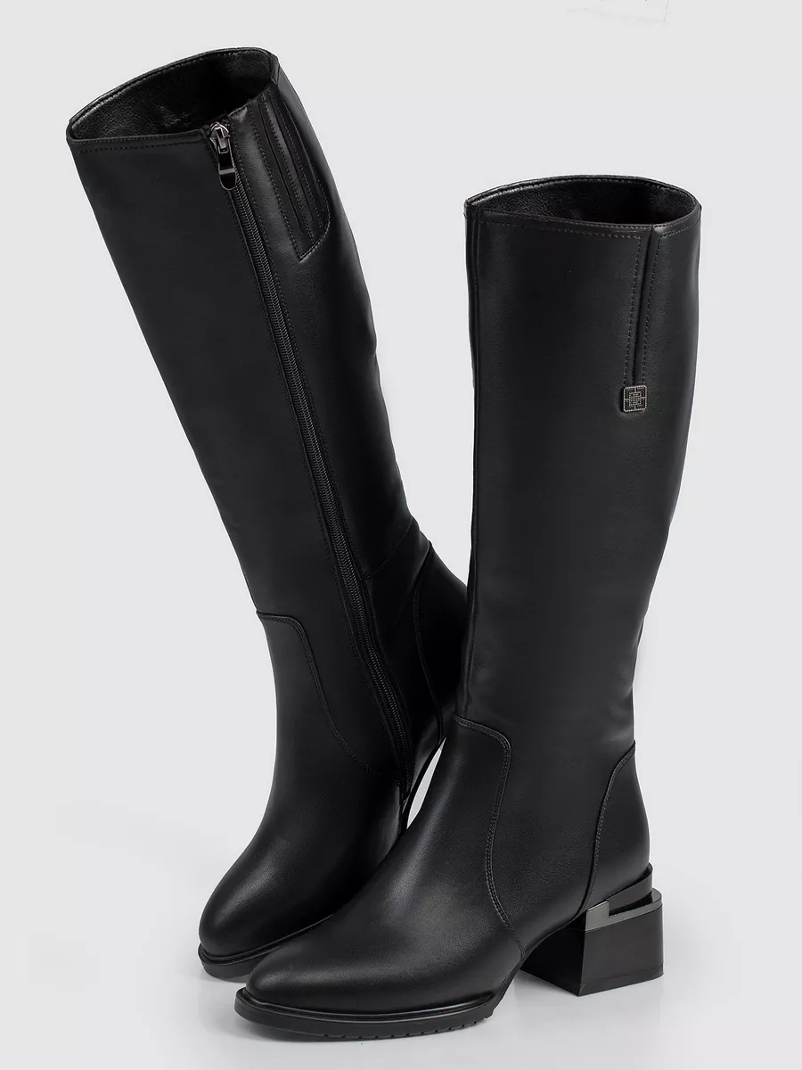 Сапоги зимние натуральная кожа на каблуке 32C16-29-101BZ