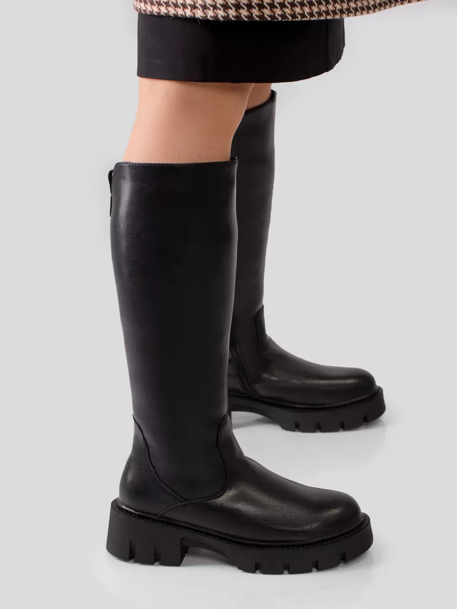 Сапоги зимние натуральная кожа на каблуке XLU-67036-0501-SW