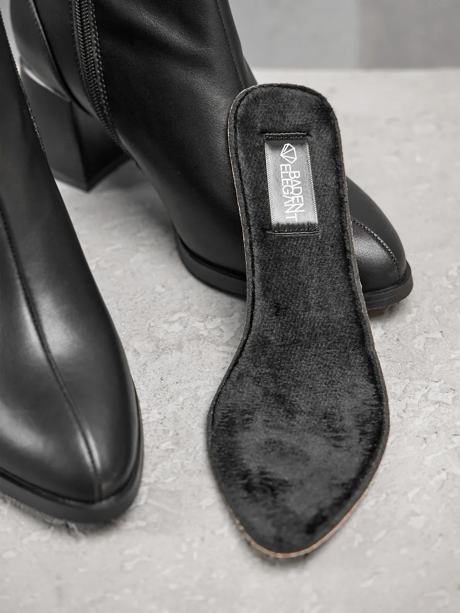 Ботинки женские демисезонные натуральная кожа черные BF154-010k