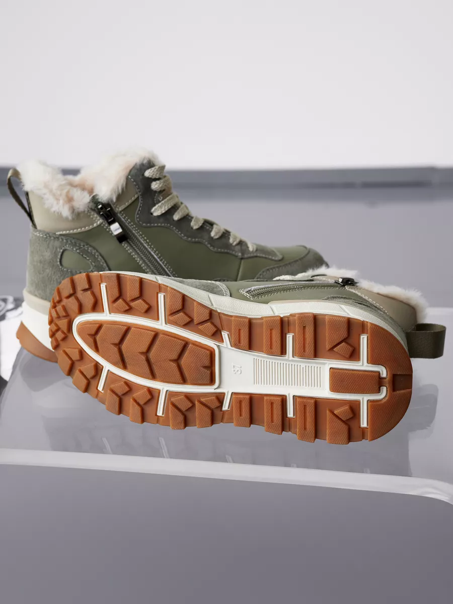 Кроссовки женские зимние натуральная кожа высокие легкие RN207-031