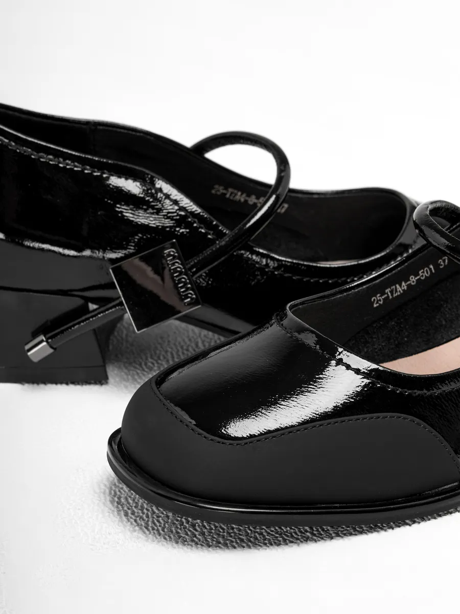 Туфли женские осенние натуральная кожа на каблуке 25-TZA4-8-501