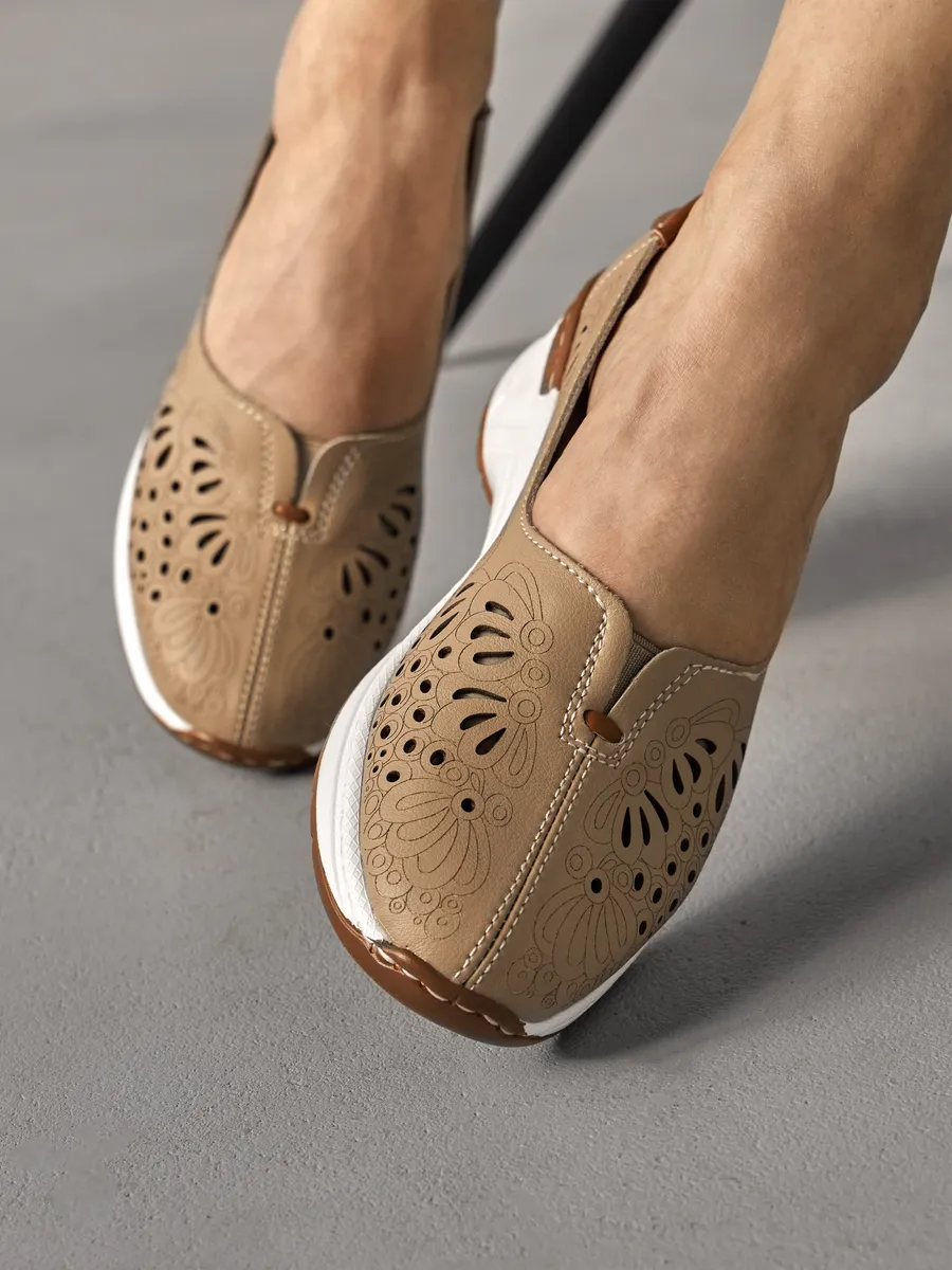 Мокасины женские летние натуральная кожа HX119-021