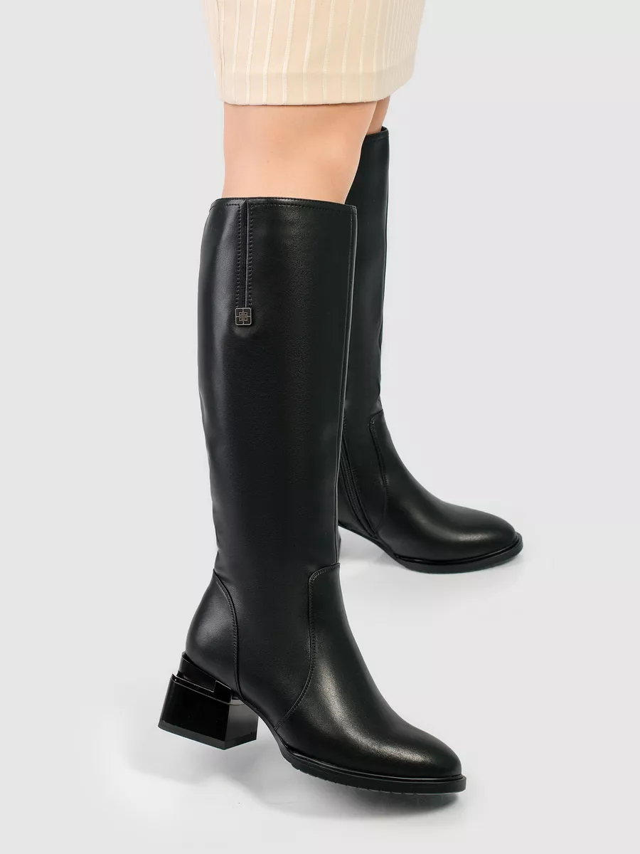 Сапоги зимние натуральная кожа на каблуке 32C16-29-101BZ