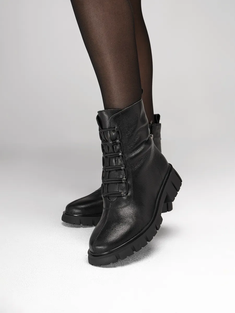 Ботинки женские зимние натуральная кожа на платформе высокие C1039-030