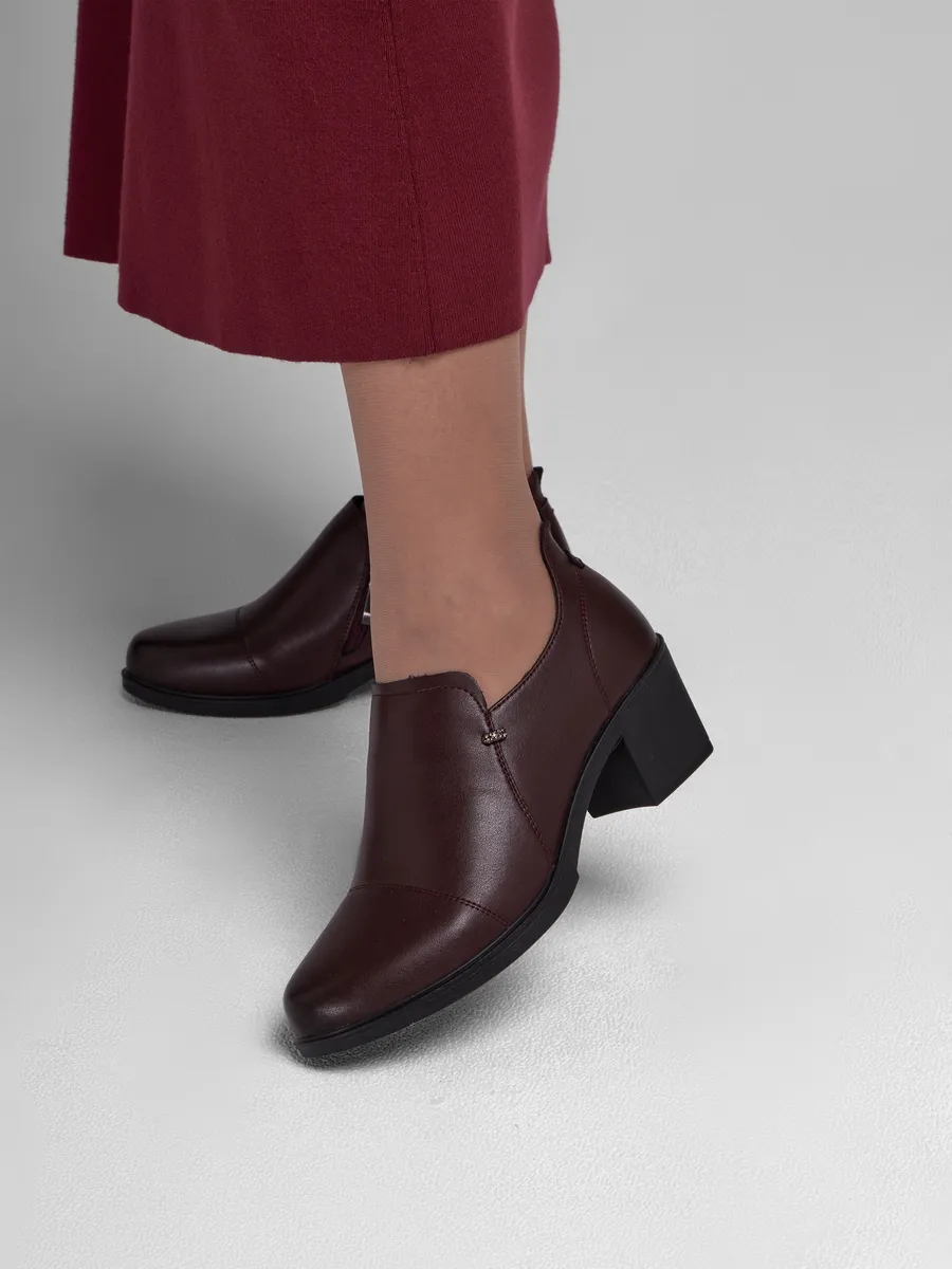 Туфли женские осенние натуральная кожа на низком каблуке CV006-181Lk