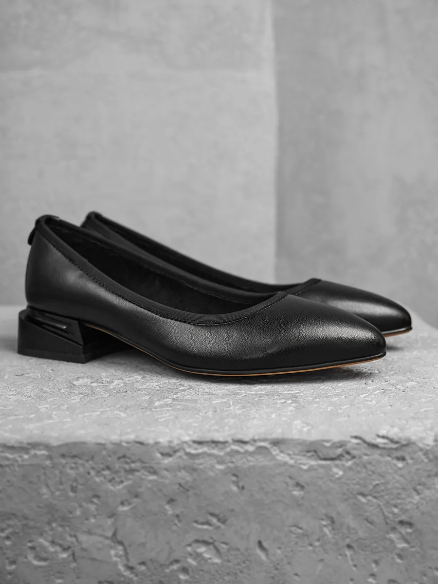 Туфли осенние лодочки на низком каблуке 32C9-90-101