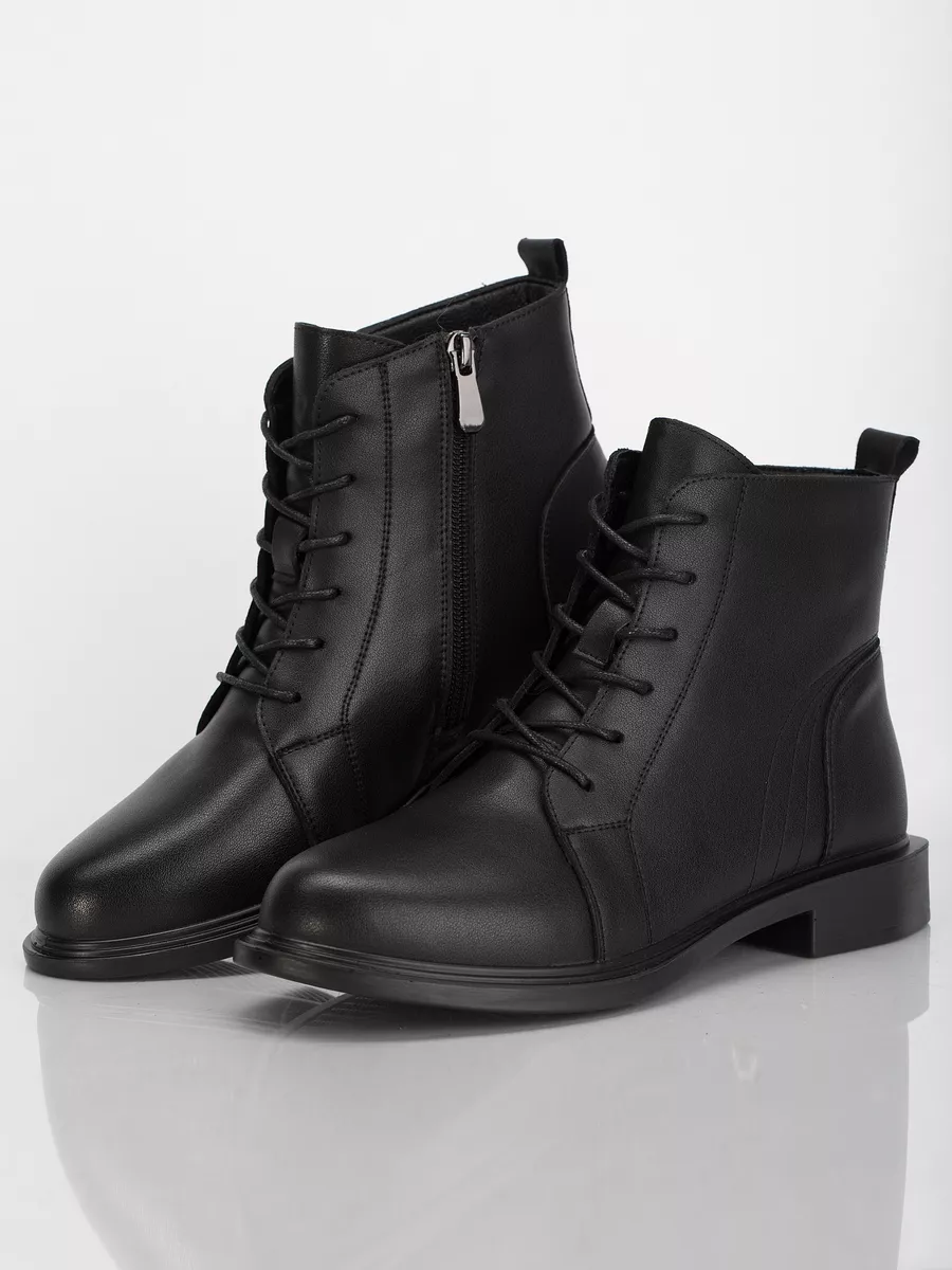 Ботинки осенние натуральная кожа на каблуке XJR-32576-1A-SB