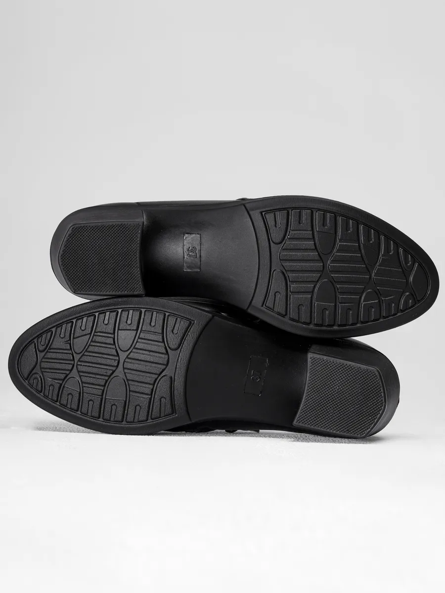 Туфли женские осенние натуральная кожа на каблуке закрытые CV006-180Lk