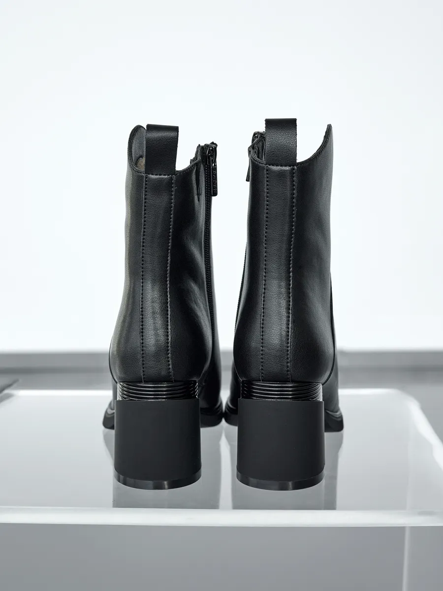 Ботинки женские зимние на каблуке натуральная кожа U420-040