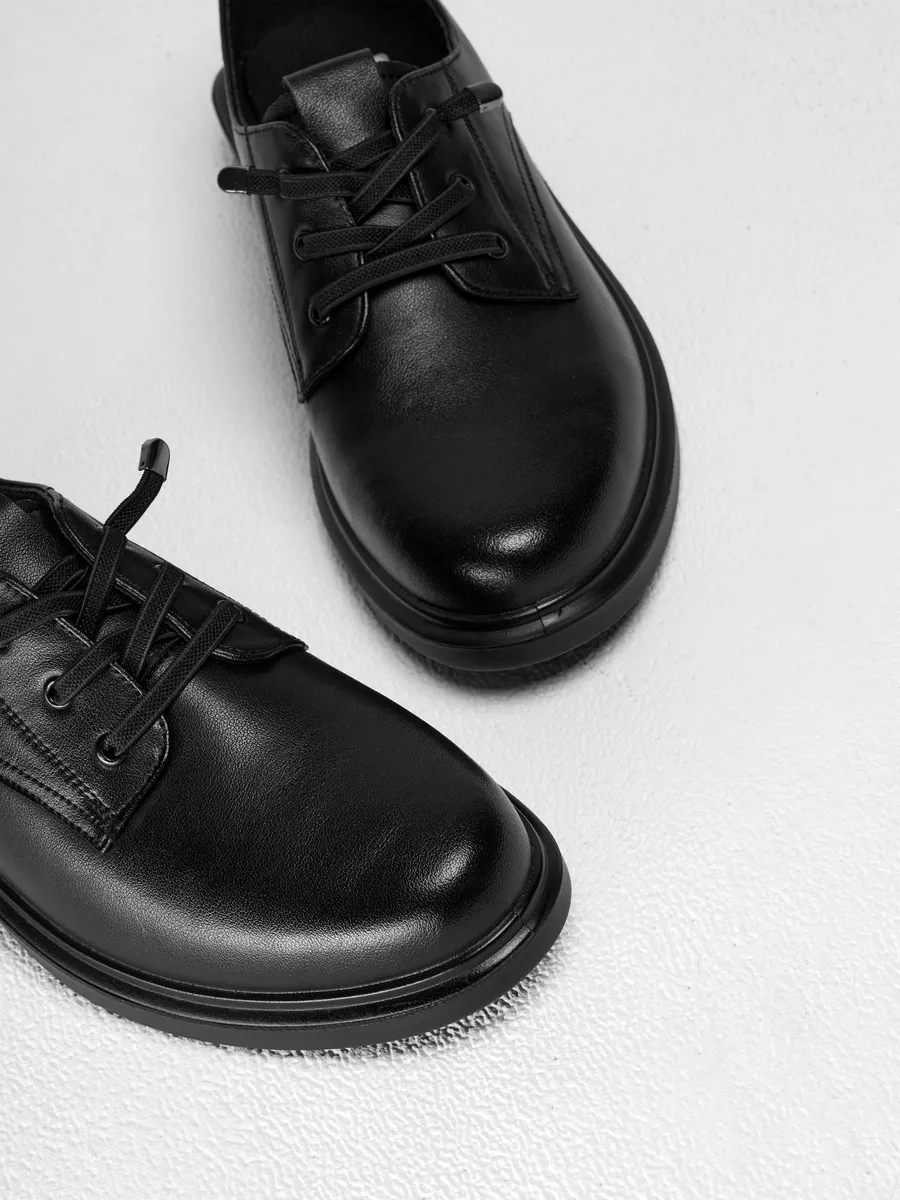 Туфли женские осенние на низком каблуке натуральная кожа EH119-130