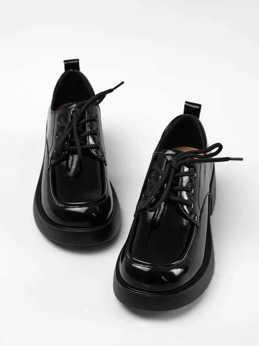 Туфли женские осенние на низком каблуке натуральная кожа 25-TZU9-6-501