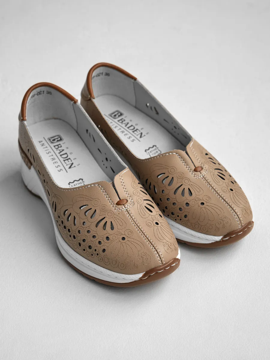 Мокасины женские летние натуральная кожа HX119-021