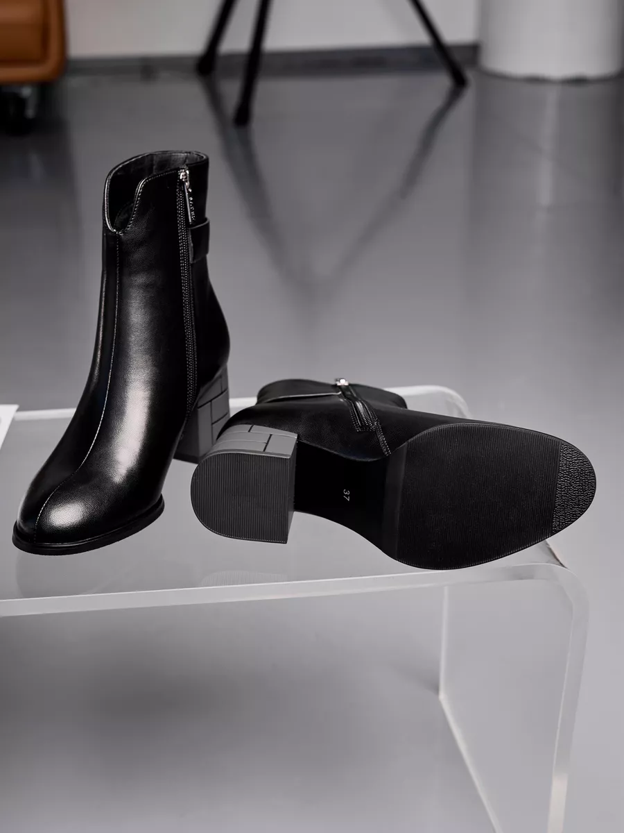 Ботинки Ботильоны женские кожаные осенние на каблуке MH739-010