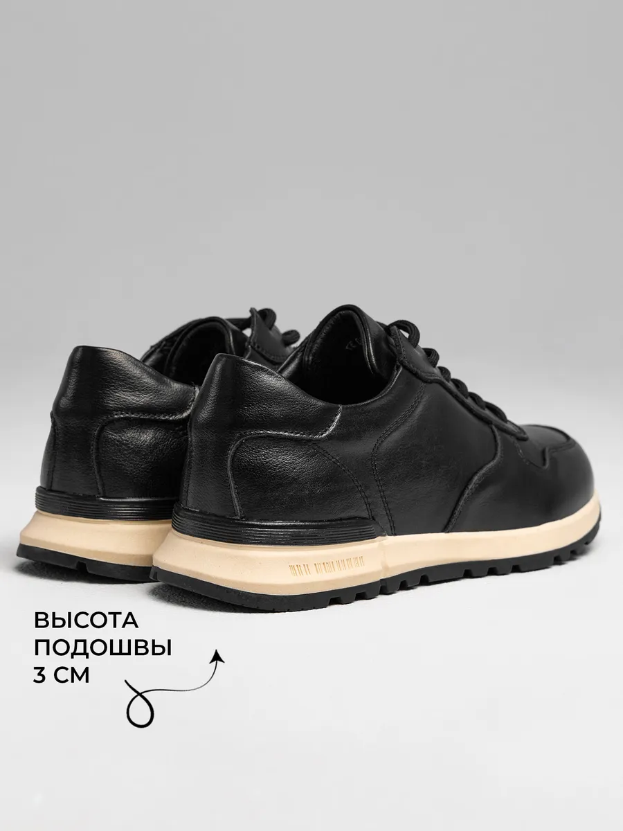 Кроссовки женские демисезонные натуральная кожа черные RW201-010k