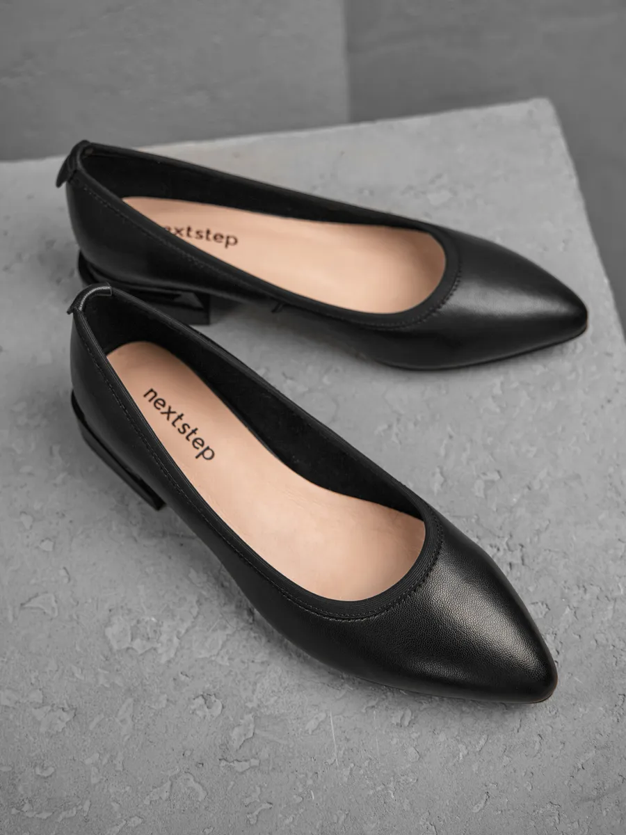 Туфли осенние лодочки на низком каблуке 32C9-90-101