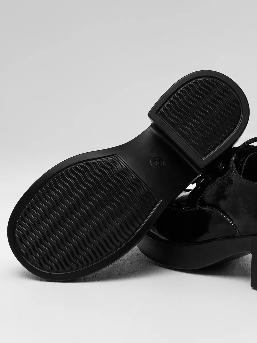 Туфли женские осенние на низком каблуке натуральная кожа 25-TZU9-6-501