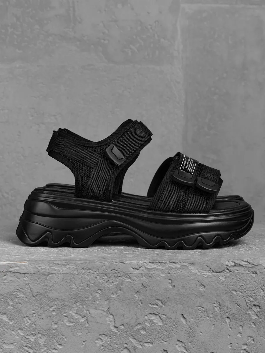 Босоножки женские летние на платформе черные JYM2332-2B