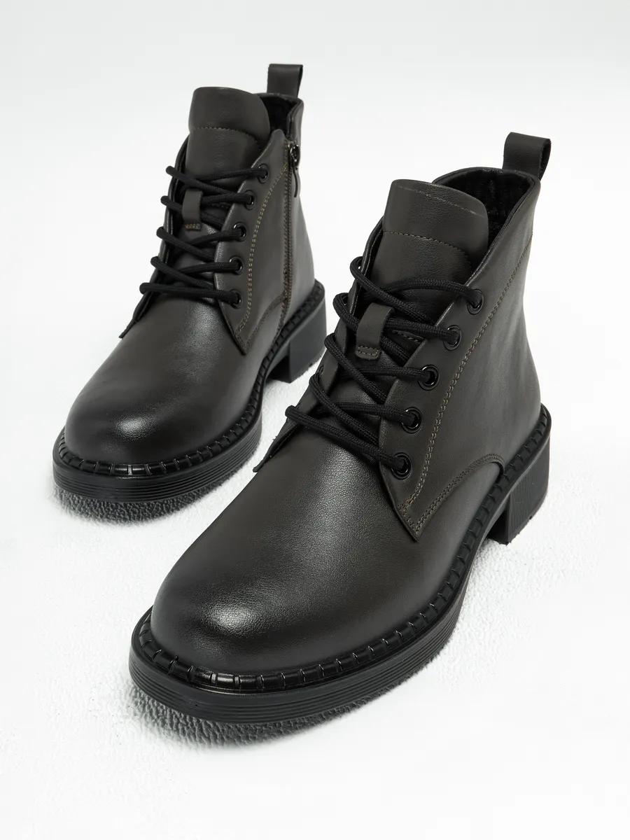 Ботинки женские осенние натуральная кожа на каблуке 25-DBU12-5-106