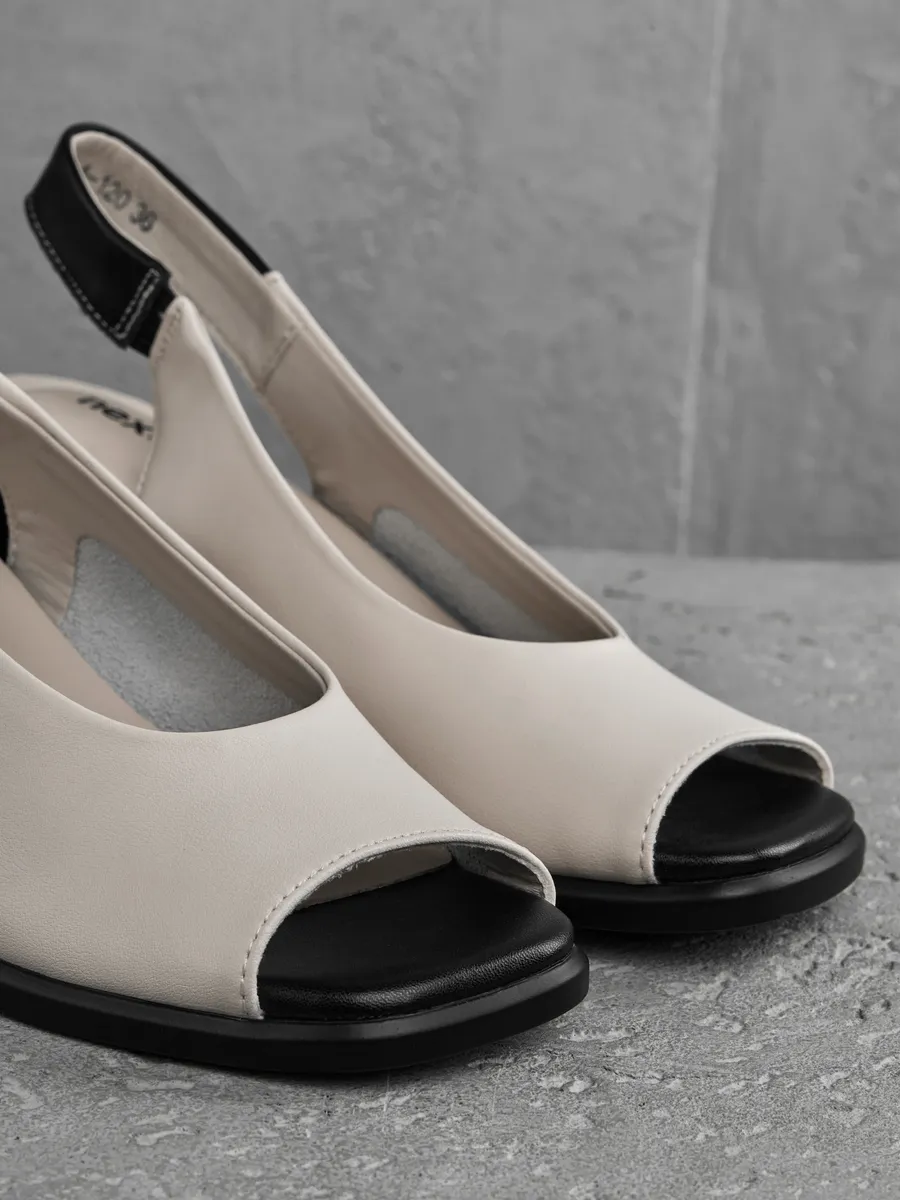 Босоножки женские летние на среднем каблуке натуральная кожа 12W21-4-120