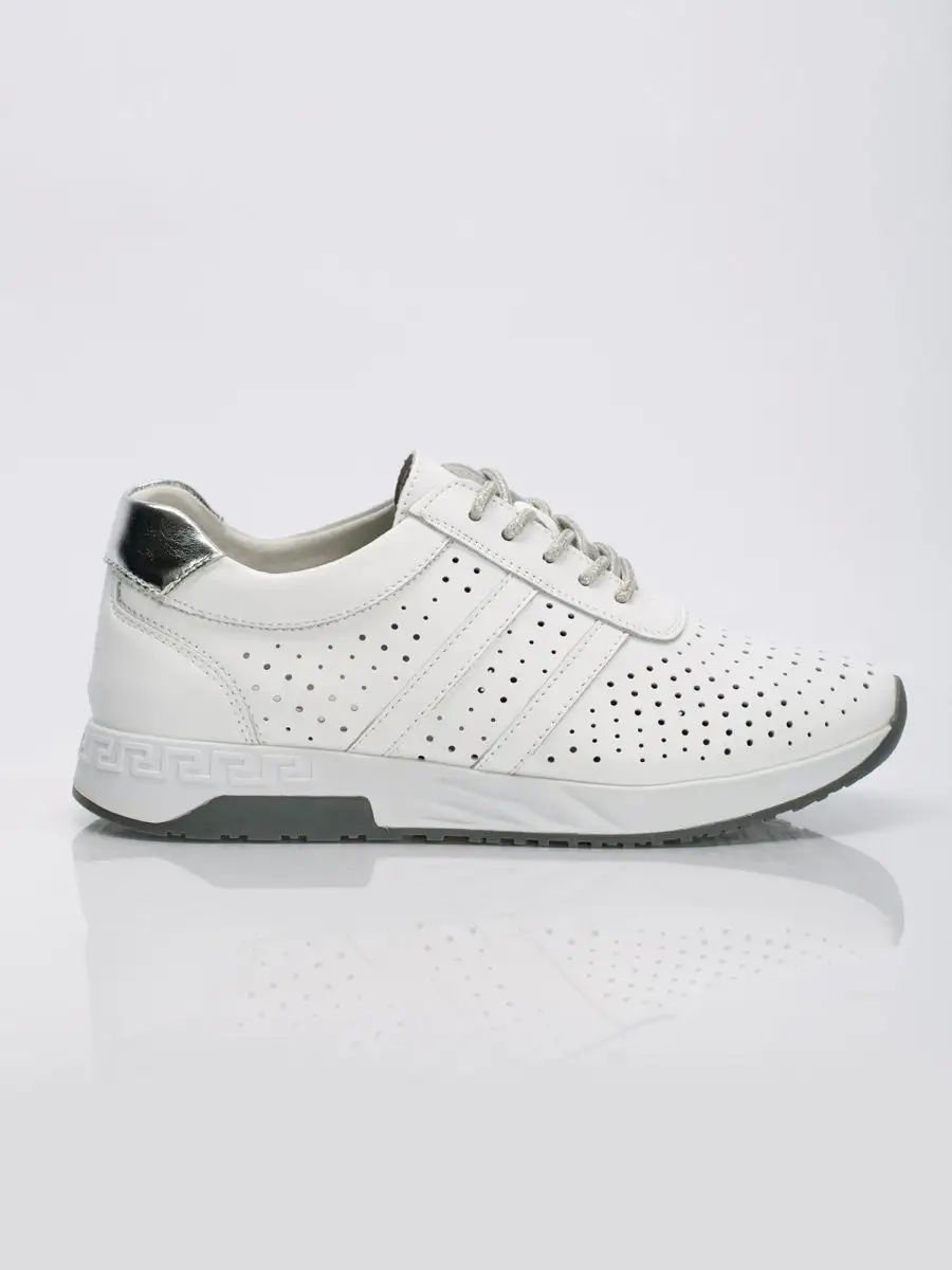 Кроссовки женские летние белые натуральная кожа RN020-022