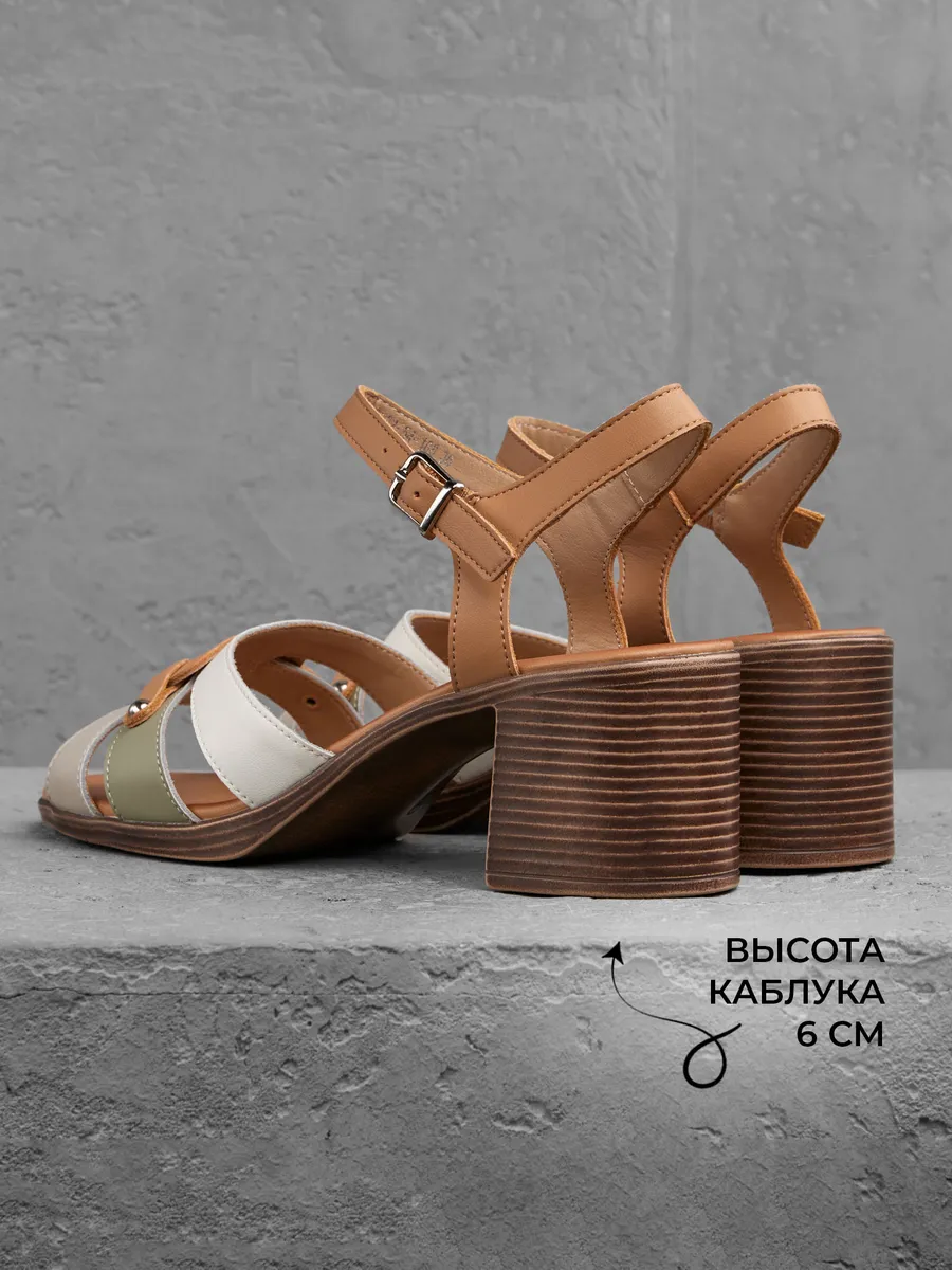 Босоножки женские летние на низком каблуке 51-BME27-54-106