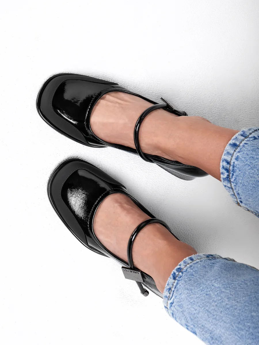 Туфли женские осенние натуральная кожа на каблуке 25-TZA4-8-501