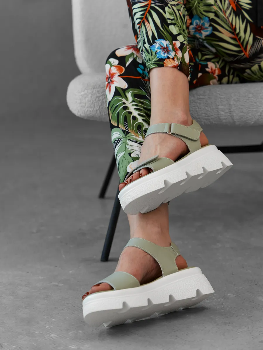 Босоножки женские летние на платформе натуральная кожа XT026-012