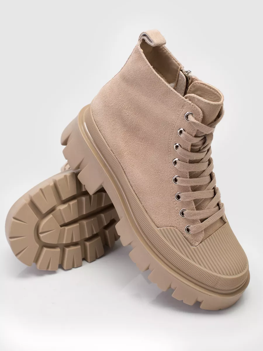 Ботинки зимние натуральная замша на каблуке XBW-32266-1D-SW