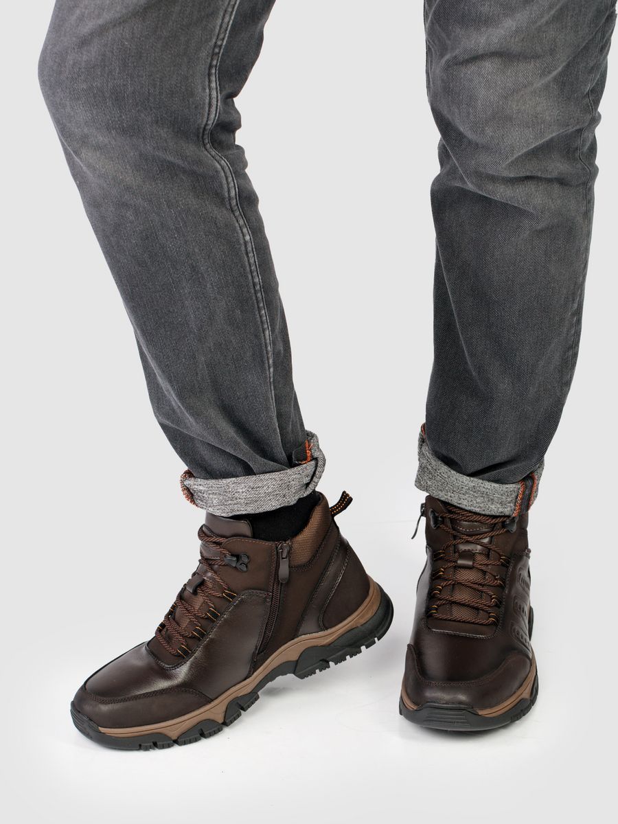 Ботинки зимние натуральная кожа на платформе LZ145-032