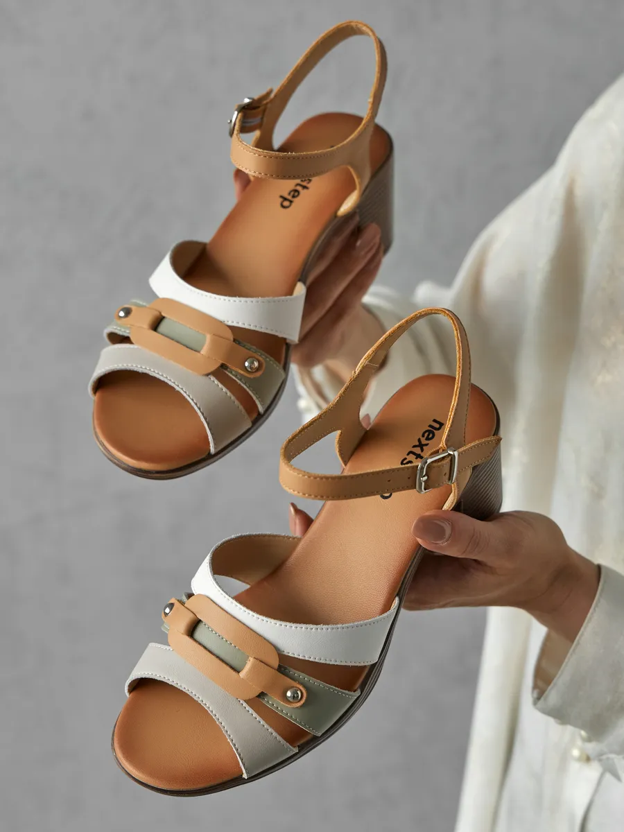 Босоножки женские летние на низком каблуке 51-BME27-54-106