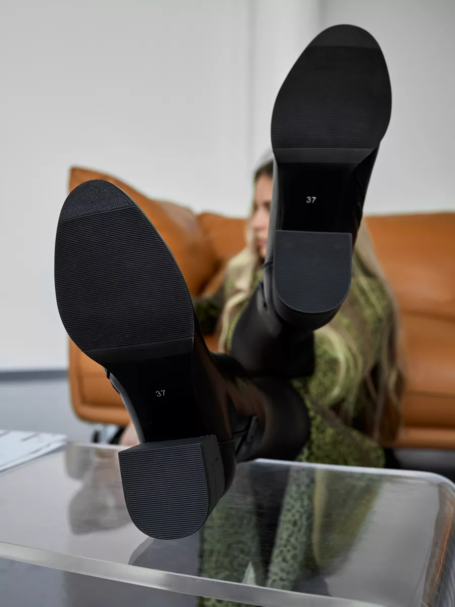 Ботинки Ботильоны женские кожаные осенние на каблуке MH739-010