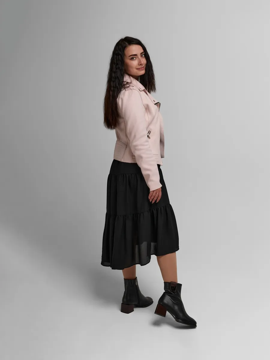 Ботильоны женские демисезонные натуральная кожа на каблуке SOU-52033-1A-SB