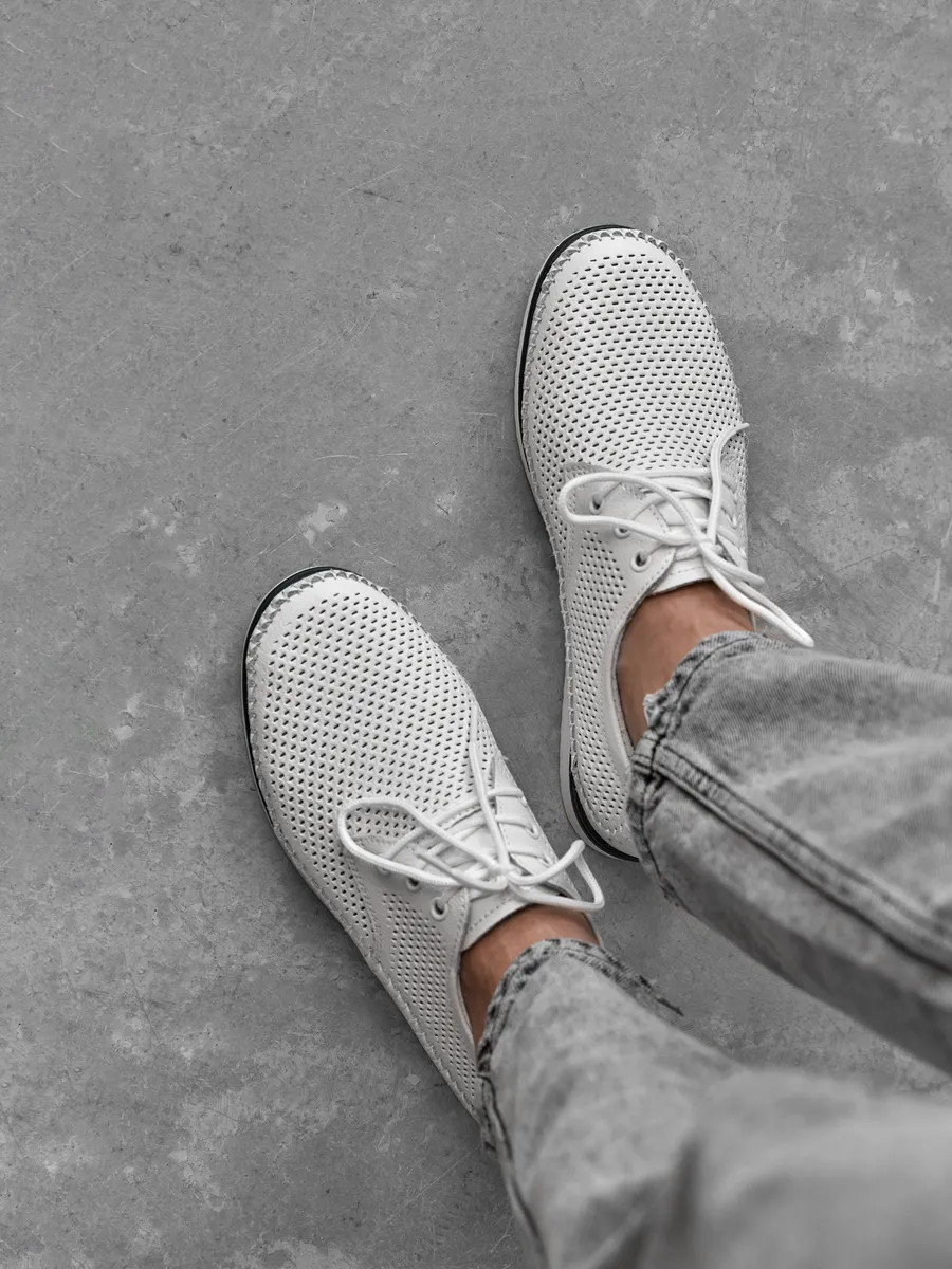 Мокасины женские летние натуральная кожа дышащие 41-TPY4-25-112