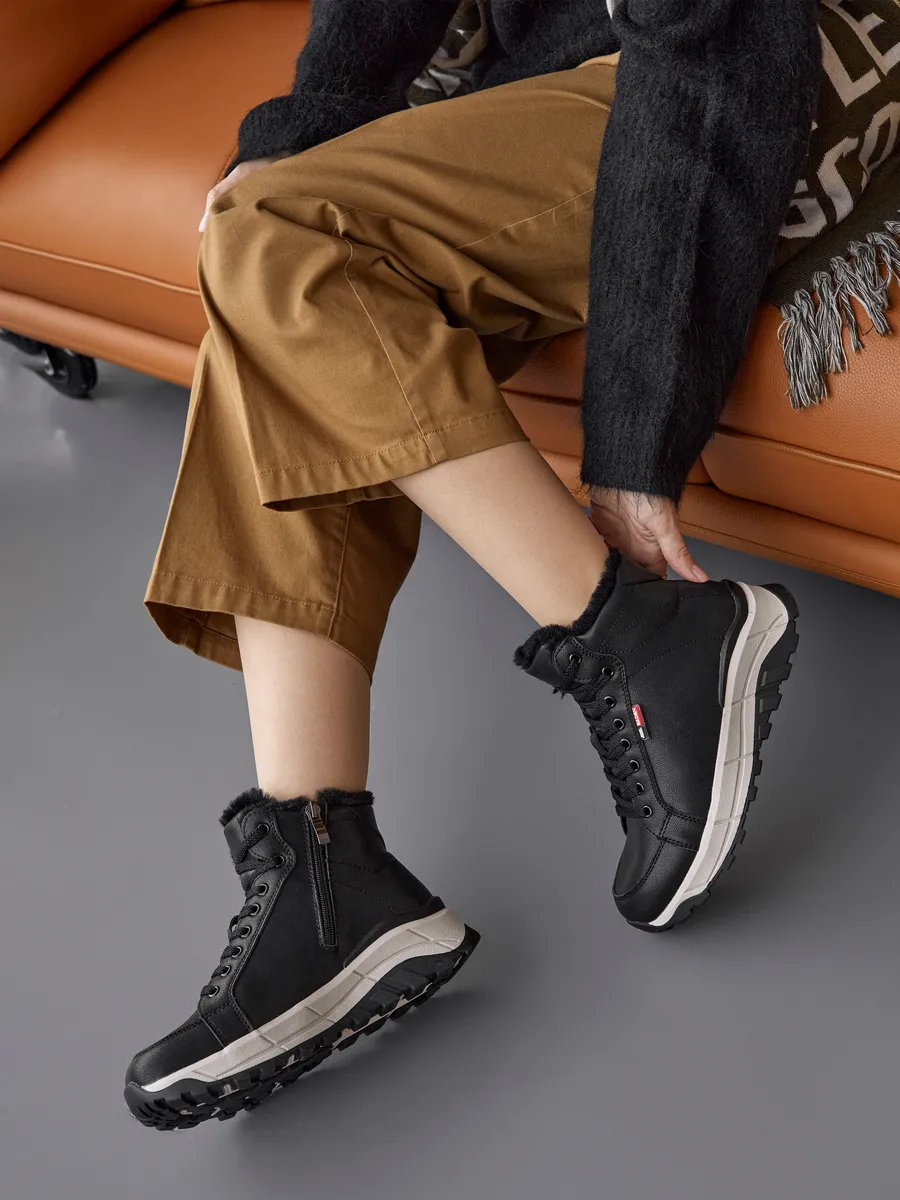 Ботинки женские зимние натуральная кожа на платформе RN207-061