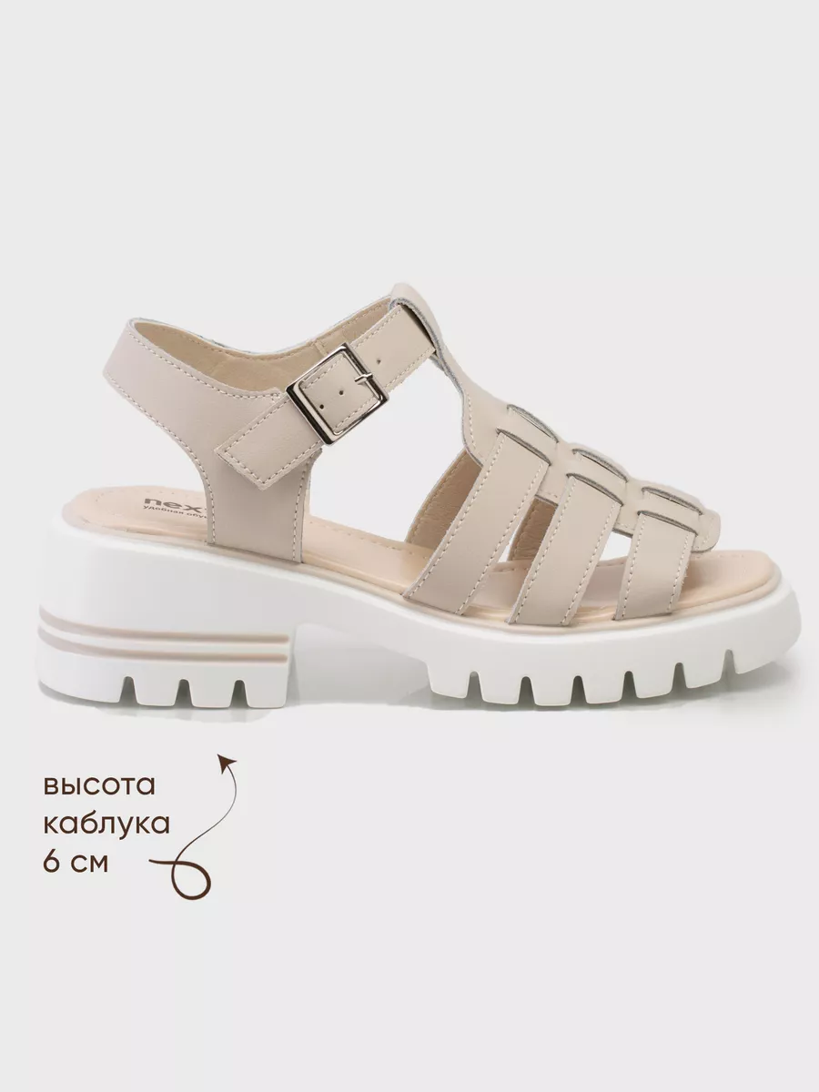 Босоножки натуральная кожа на устойчивом каблуке CC099-011