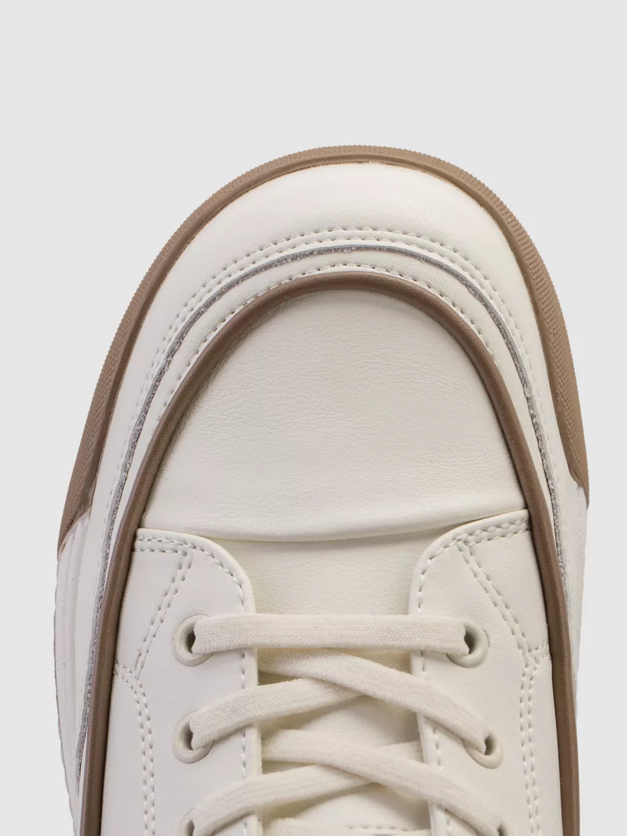 Кеды женские белые натуральная кожа на платформе кожаные GV140-011