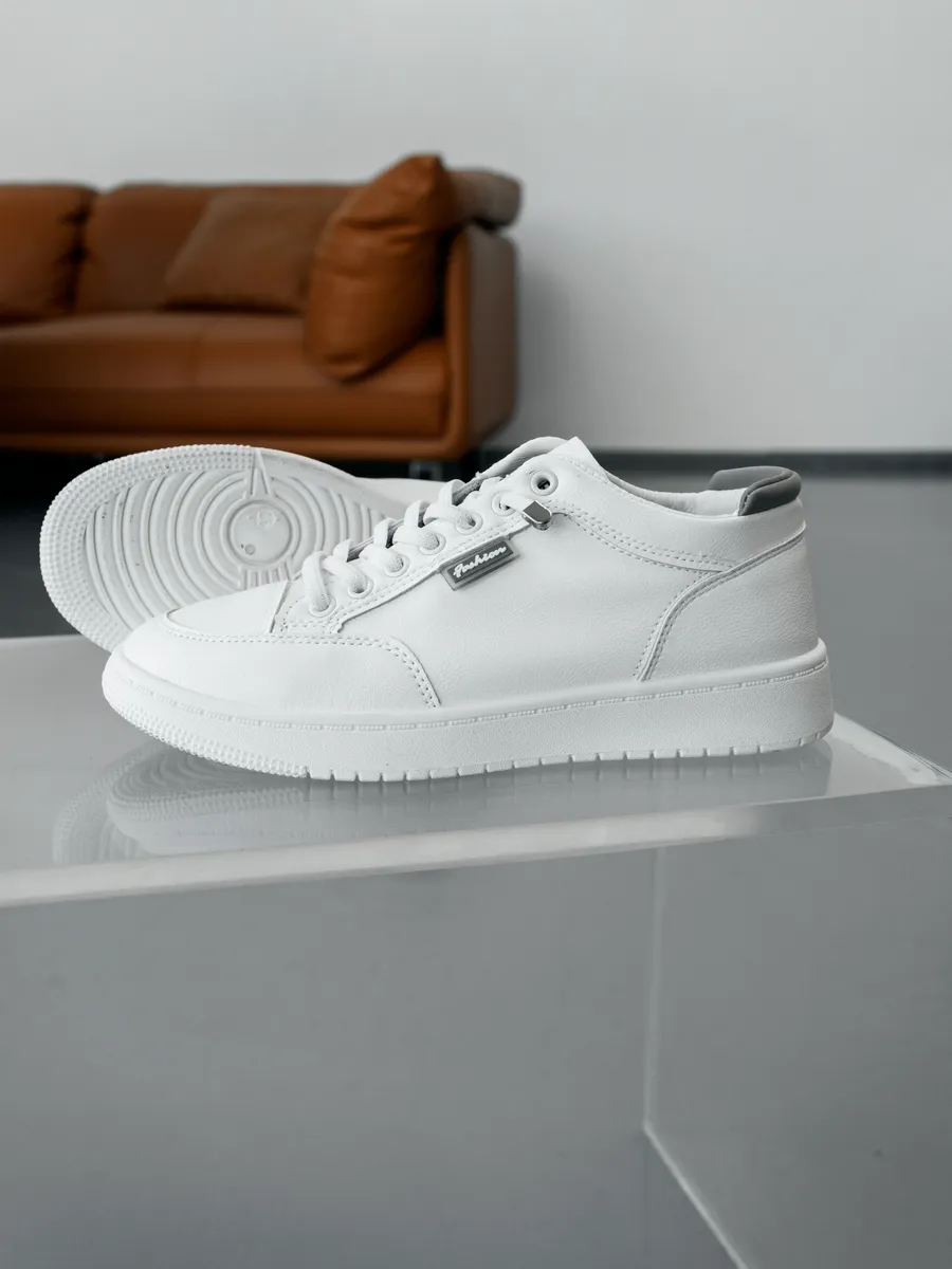 Кеды женские белые натуральная кожа на платформе весна ZFS-MSM-1102-SUk