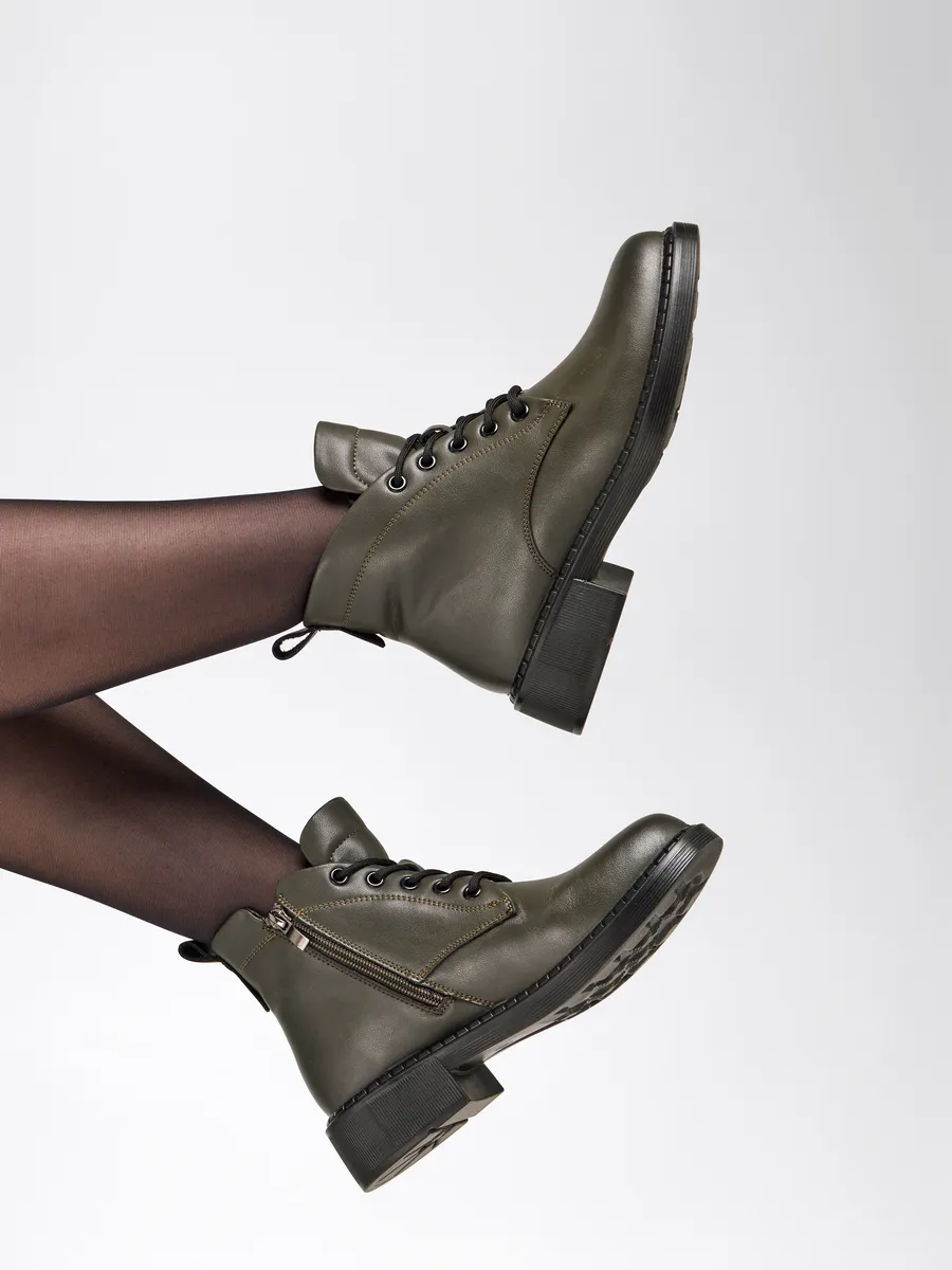 Ботинки женские осенние натуральная кожа на каблуке 25-DBU12-5-106