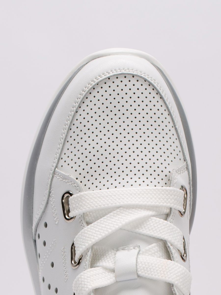 Кеды кроссовки женские летние белые дышащие на платформе EC185-010