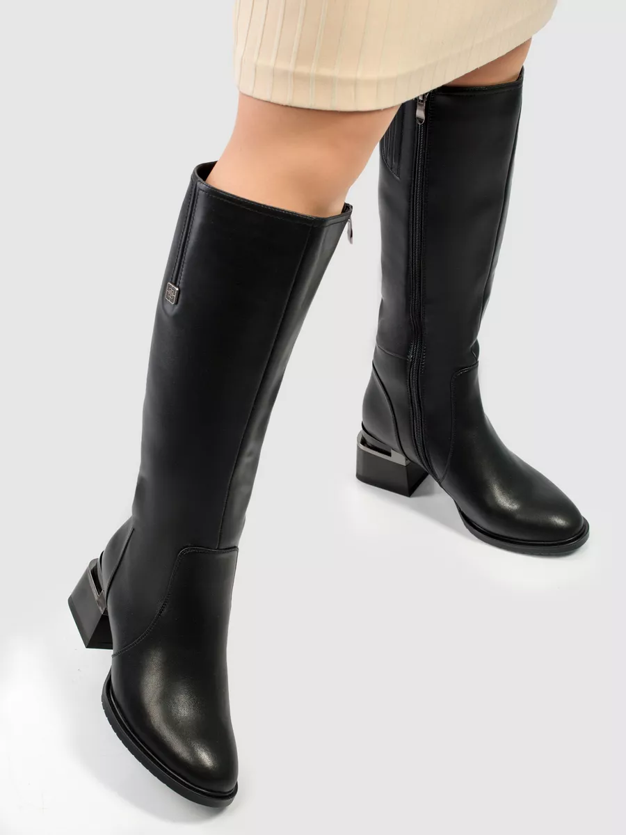 Сапоги зимние натуральная кожа на каблуке 32C16-29-101BZ